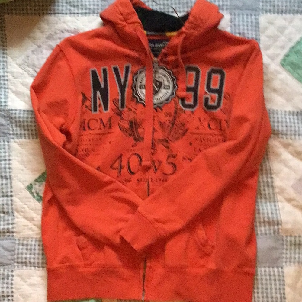 Nautica Jeans Co. hooded zipper front sweatshirt